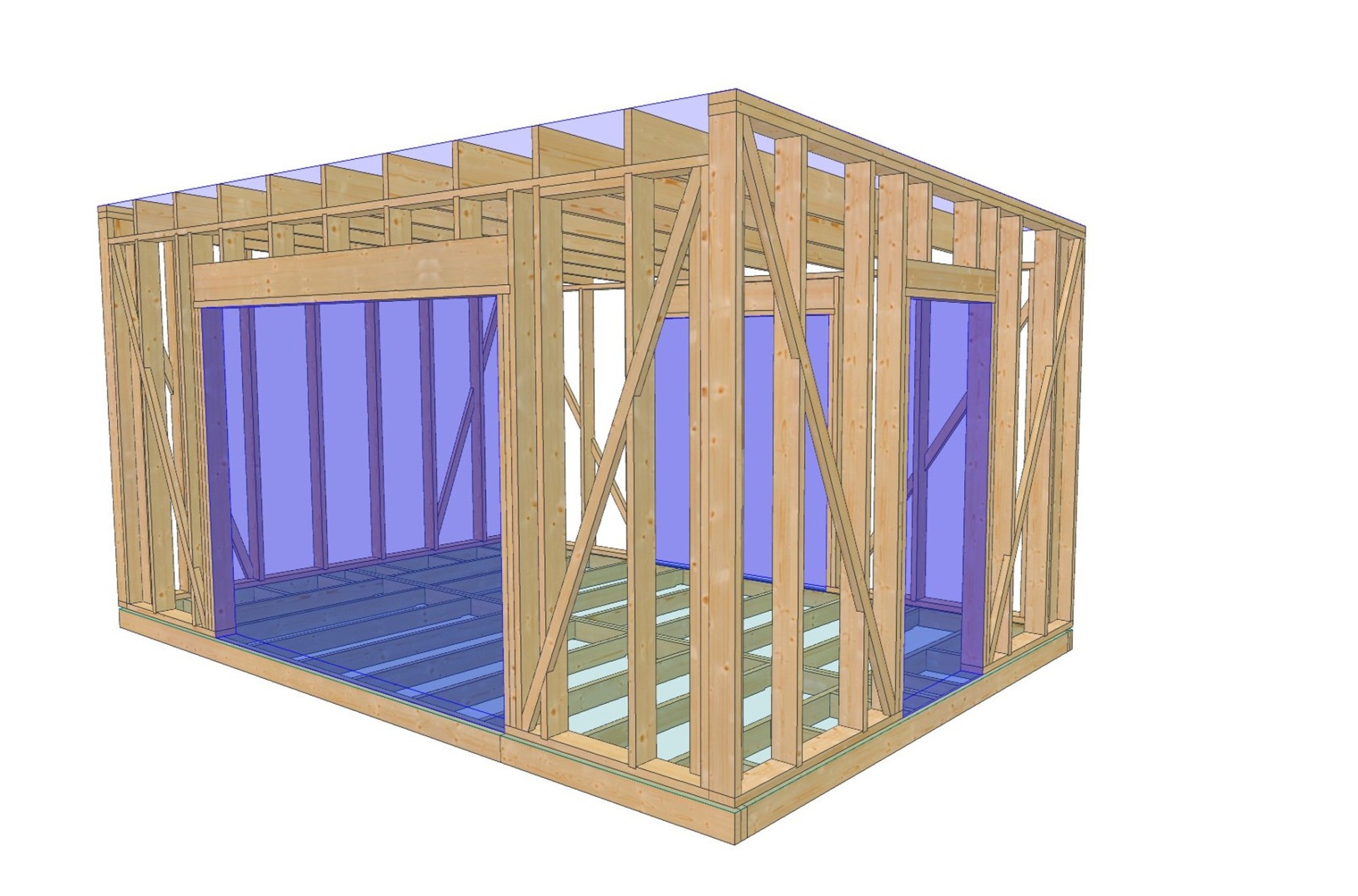 Karkasas namelis 20m2